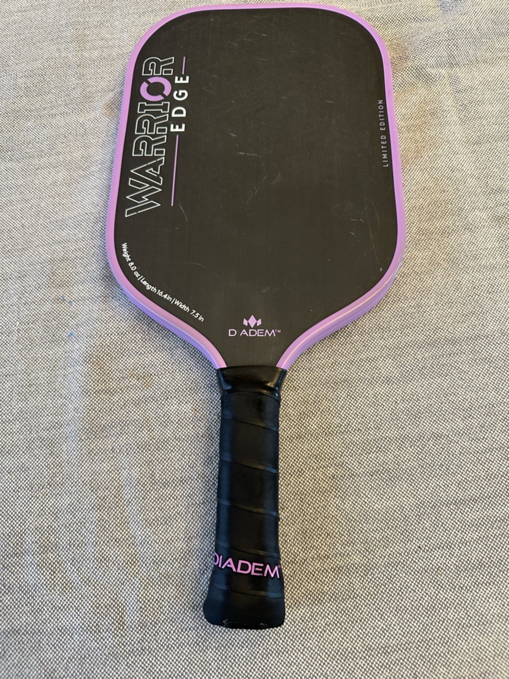 Diadem Warrior Edge Pickleball Paddle - Black and Purple